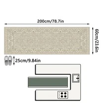 1pc American Classic Distressed Art - Aesthetic Floral Bohemian - Long Runner Rug, Bathroom, Kitchen, Entryway, Hallway, Bedside, Living Room, Bedroom, All-Season Soft Machine Washable Mat, Home Decor - Multicolor - View 16