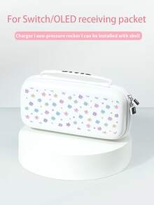 1pc Floral Translucent Glitter Fashion Pattern Protective Case, Compatible With New Switch 2 (2025), Switch NS/Switch OLED, Suitable For Switch 2 Game Console Accessories, Full Set, Storage Bag, Card Slot Dock Shell, Switch Protective Case, Romantic Gift For Switch Players - Multicolor - View 7
