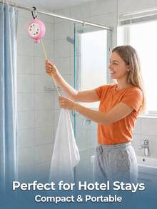 Portable Travel Clothesline Cord Adjustable Camping Clothes Line Outdoor Retractable Clothesline Windproof And Non-Slip Clothing Line Space-Saving Design For Summer Travel Camping Backyard Hotel Laundry Use Camping Accessories - Multicolor - View 8