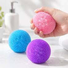 1pc Nieduo Colorful Spiky Stress Ball, Soft Elastic Squeeze Toy, Fun Sensory Relief Toy, Suitable For Kids And Adults, Birthday Party Gift - Multicolor - View 5