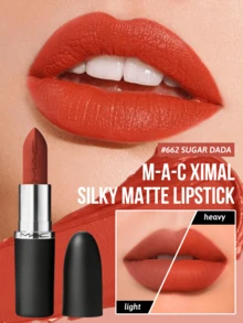 MAC Ximal Silky Matte Lipstick 662 SUGAR DADA, Long-Lasting Color, Luxurious Smooth Nourishing Texture, Moisturizing Soft Formula, Rich Pigment, Ideal Choice For Makeup Lovers, Perfect For Work, Casual, Formal Occasions And Celebrations. - 662 SUGAR DADA - View 1