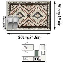 1pc Moroccan Vintage Geometric Diamond Lattice Bohemian Runner Rug, Suitable For Bathroom, Kitchen, Entryway, Hallway, Bedside, Living Room, Bedroom, All-Season Soft Machine Washable Mat, Aesthetic Home Decor - Multicolor - View 15