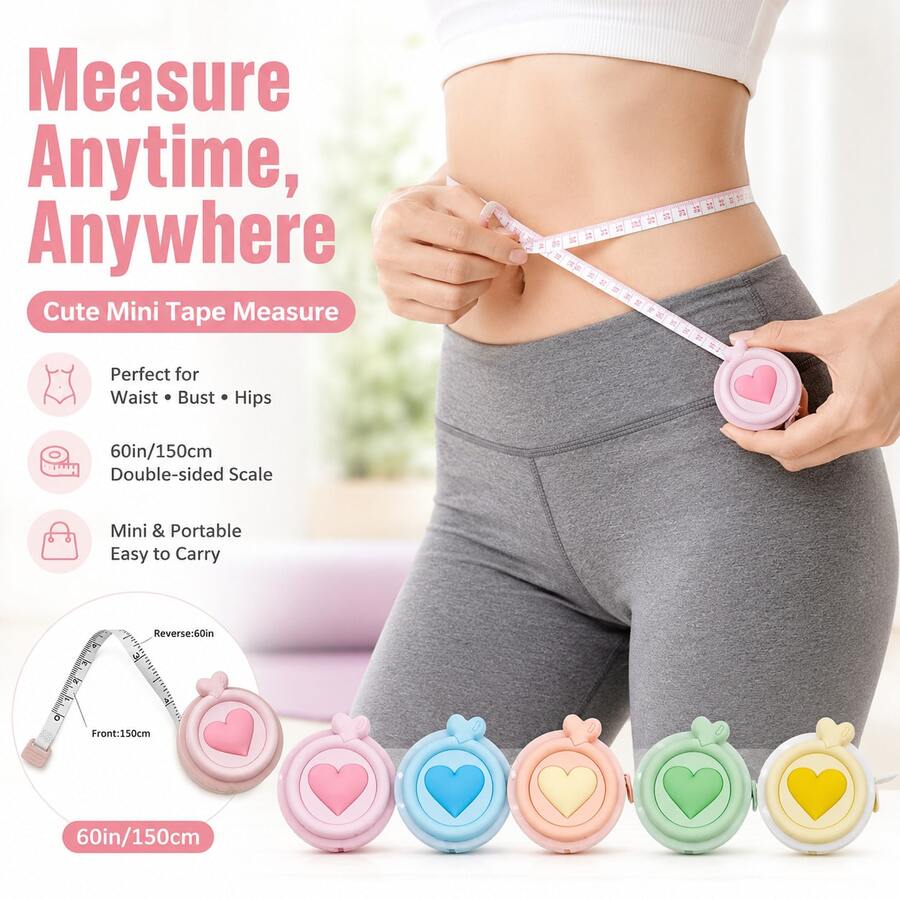 3-2-1pc Mini Tape Measure, Portable Body Measuring Tape For Sewing, Tailoring, Crafting, Suitable As Birthday Gift For Christmas, New Year, Thanksgiving And Valentine's Day - High-grade Measuring Tape - View 1