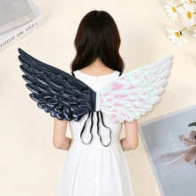 2pcs Halloween Angel Wings Cosplay Props, Fairy Wings Costume Accessories For Masquerade - Multicolor - View 2