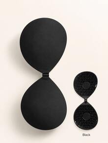 2pcs Invisible Adhesive Bra For Women, Front Closure Push-Up Anti-Slip Breast Pads, Lightweight Seamless Self-Adhesive Lingerie, Suitable For Wedding Dress, Evening Gown, Backless Outfit, Apricot/Black Optional - Multicolor - View 22