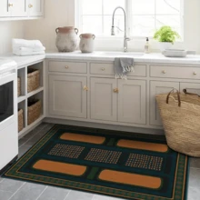 1pc Moroccan Classic Luxury Geometric Pattern Vintage Long Runner Rug, Bathroom, Kitchen, Entryway, Hallway, Bedside, Living Room, Bedroom, All-Season Soft Machine Washable Floor Mat, Aesthetic Home Decor - Multicolor - View 6