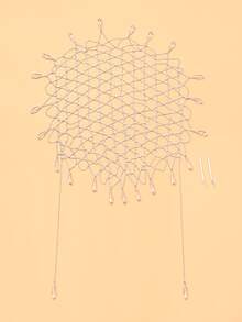 STONEFANS 1pc New Mesh Hair Chain, Elegant Versatile Tassel Headpiece Bridal Chain Hair Accessory - Silver - View 2