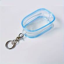 1pc Portable Mini Colorful Transparent Zipper Storage Bag, Multi-Functional Jewelry Organizer, Suitable For Earphones, Charging Case, Keychain, Ring, Transparent Travel Accessory Bag,Back To School - View 10