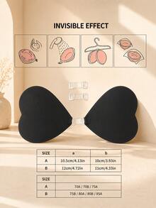 Love-Shaped Thin And Breathable Bra Pads For Swimming, Suitable For The Beach, Invisible, No Shoulder Straps, Sweat-Proof, Waterproof - Multicolor - View 6