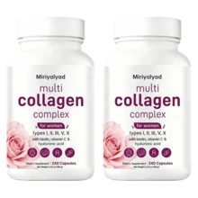 Miriyalyad  Multi Collagen Pills For Women & Men, 240 Capsules | Type I, II, III, V, X - Hydrolyzed Collagen Peptides With Biotin, Hyaluronic Acid & Vitamin C | Hair, Skin, Nail & Joint Support - 2PCS - 查看 10