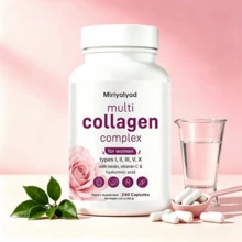 Miriyalyad  Multi Collagen Pills For Women & Men, 240 Capsules | Type I, II, III, V, X - Hydrolyzed Collagen Peptides With Biotin, Hyaluronic Acid & Vitamin C | Hair, Skin, Nail & Joint Support - 1件 - 查看 5