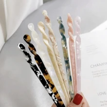 1件韓式醋酸髮簪，極簡復古盤髮髮夾，百搭日常髮飾，現代簡約女士髮簪 - 發簪 - 查看 3