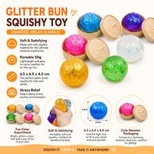 1/3/6 PCS Glitter Jelly Dumpling &Bao Bun Squishy Toys Soft Stretchy TPR Squeeze Toy Stress Relief Random Color Back To School Summer Camp Party Gift,Toys For Girl,Kids Toys,Squishy Pack,Squishy>Stress Ball,Squishy Toy Taba,Bear Toy,Paw Print Squishy - 彩色 - 查看 5