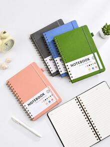 Cuaderno de espiral con líneas para mujeres & hombres, cuaderno para trabajo, toma de notas y suministros de oficina y escuela, A5, cuaderno con encuadernación de doble alambre perfecto para suministros de oficina & hogar y escuela - multicolor - Ver 7