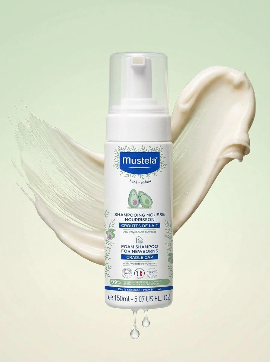 Mustela Foam Shampoo For Newborns 5.07oz/150ml – Foam Shampoo, Cradle Cap Care, For Newborns, Avocado Polyphenols, Suitable For Baby Bath Time - Multicolor - View 1
