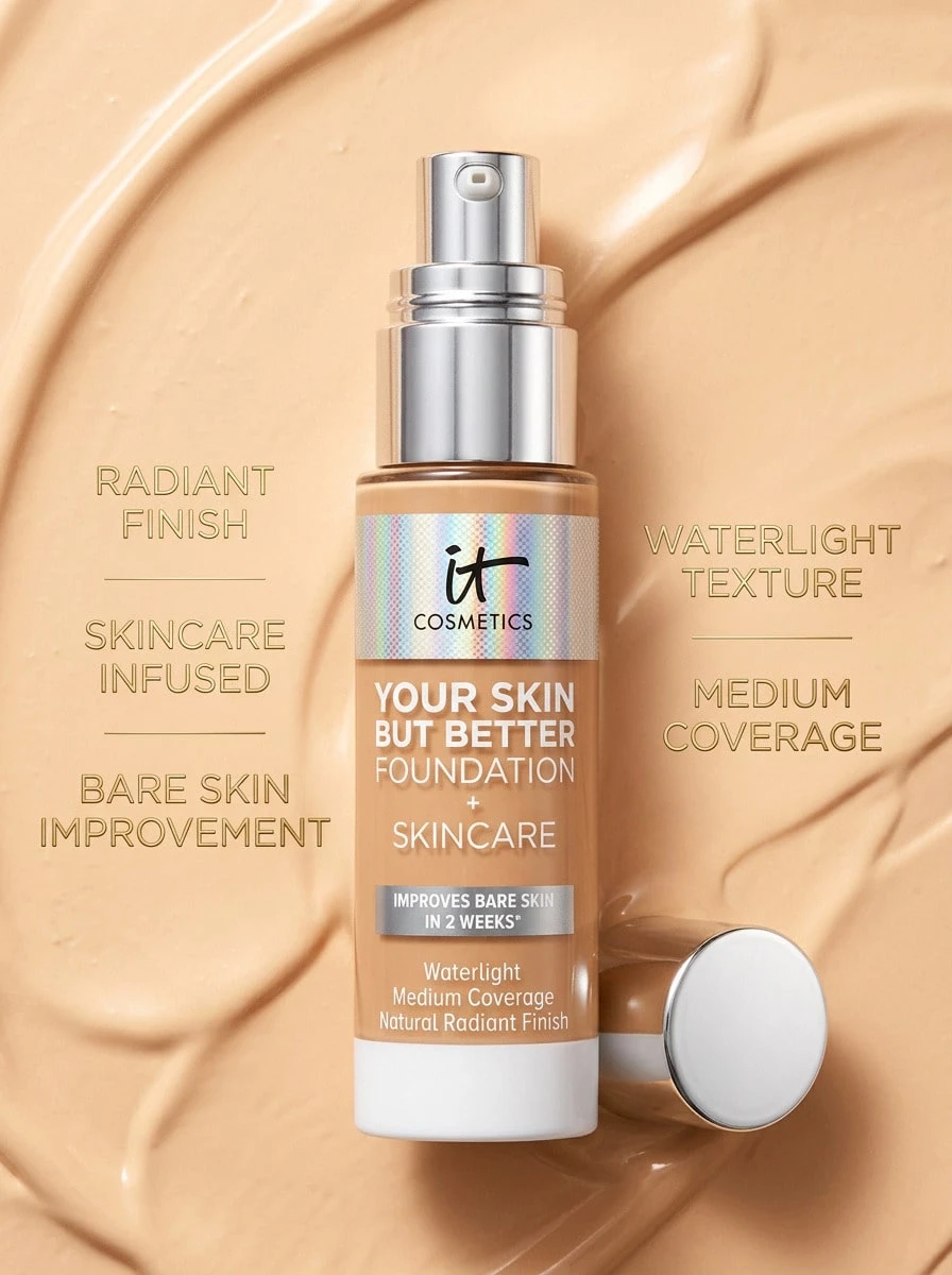 IT Cosmetics Your Skin But Better 粉底液 + 护肤品 44 棕褐色暖色 1 盎司/30 毫升 - 彩色 - 查看 1