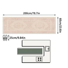 1pc American Classic Distressed Artistic - Beautiful Floral Bohemian - Long Runner Rug, Bathroom, Kitchen, Entrance, Doorway, Hallway, Bedside, Living Room, Bedroom, All-Season Soft Machine Washable Mat, Aesthetic Home Decor - Multicolor - View 15