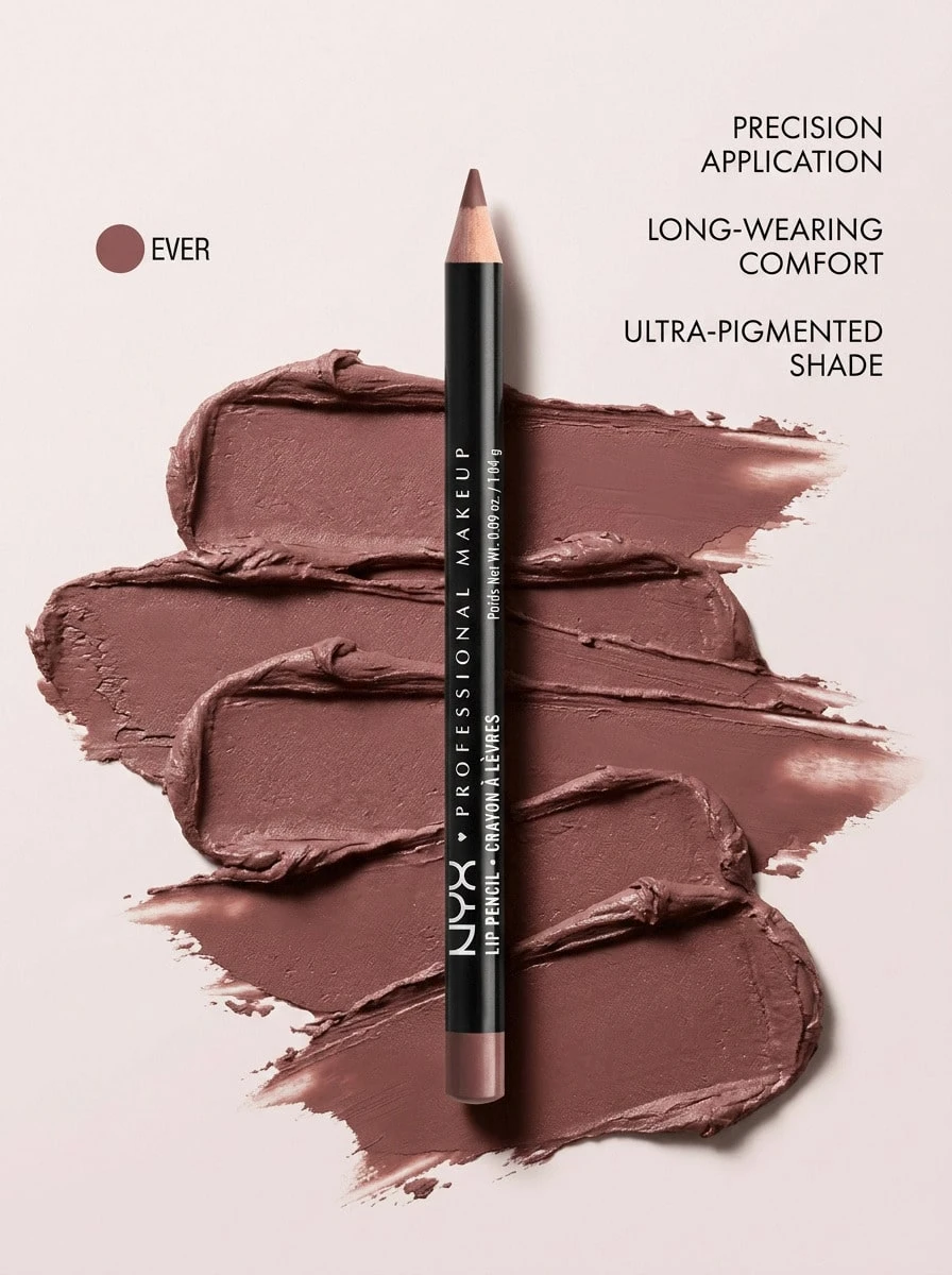 NYX Slim Lip Pencil 828 Ever 0.03oz/1.04g 唇線筆,持久顯色,適合彩妝愛好者,Ever,適用於日常妝容 - Ever (SPL828) - 查看 1
