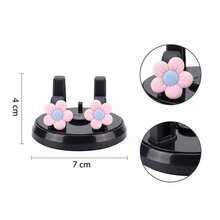 Soporte para teléfono de coche con patrón floral, soporte para teléfono de coche giratorio 360° - Material ABS, base antideslizante con diseño floral, adecuado para instalación en el salpicadero, adecuado para teléfonos inteligentes, adecuado para salpicadero, coche, oficina y uso doméstico - apoyo - Ver 6