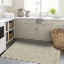 1pc American Classic Distressed Art - Aesthetic Floral Bohemian - Long Runner Rug, Bathroom, Kitchen, Entryway, Hallway, Bedside, Living Room, Bedroom, All-Season Soft Machine Washable Mat, Home Decor - Multicolor - View 8