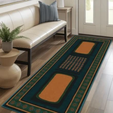 1pc Moroccan Classic Luxury Geometric Pattern Vintage Long Runner Rug, Bathroom, Kitchen, Entryway, Hallway, Bedside, Living Room, Bedroom, All-Season Soft Machine Washable Floor Mat, Aesthetic Home Decor - Multicolor - View 8