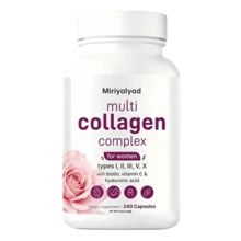 Miriyalyad  Multi Collagen Pills For Women & Men, 240 Capsules | Type I, II, III, V, X - Hydrolyzed Collagen Peptides With Biotin, Hyaluronic Acid & Vitamin C | Hair, Skin, Nail & Joint Support - 1件 - 查看 1