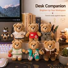 Official TED2 Teddy Bear Keychain 14cm Soft Plush Bear Pendant Cute Multi Outfit Stuffed Charms Bag Backpack Decor Gift - Multicolor - View 3