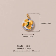 1pc Exquisite Cartoon Style 14k Gold Plated Copper Anthropomorphic Cute Animal Pendant, Women's DIY Daily Bracelet Necklace Keychain Pendant Decoration - Multicolor - View 17