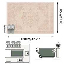 1pc American Classic Distressed Artistic - Beautiful Floral Bohemian - Long Runner Rug, Bathroom, Kitchen, Entrance, Doorway, Hallway, Bedside, Living Room, Bedroom, All-Season Soft Machine Washable Mat, Aesthetic Home Decor - Multicolor - View 16