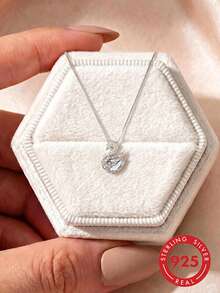 1pc Pure Silver Swan Necklace For Women With Decoration, Fashionable And Suitable For Daily Wear, Ideal Valentine's Day Gift For Girlfriend - Necklace - View 6
