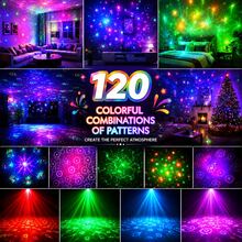 USB Powered Laser Lights, DJ Disco Stage Party Lights,Disco Dance Hall Lights,120 Lighting Effects, Projection Lights For Christmas And Halloween Decoration, Voice Controlled Strobe Projectors, Karaoke Bars, KTV, Dance Gifts, Birthdays And Weddings - 彩色光 - 查看 7