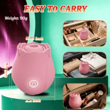 RUIJU Dildo - Sucking Vibrator Rose Sex Toy G Spot Vibrator - Clitoral Nipple Massage Sucking Vibrator -Vibrator Dildo - 10 Powerful Modes, Anal Toys For Couple, Woman Pleasures Toy [Valentine's Day Gift] - 顏色1 - 查看 7