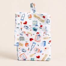 1pc Polyester 3-Layer Cartoon Print Pen Pouch With Pen Holder, Nurse Stationery Storage Bag, All Seasons,Bedroom Room Decor,Back To School - Multicolor - View 16