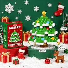 Christmas Micro Particle Building Blocks, 12 Styles Santa Claus Snowman Christmas Tree Reindeer Assembly Blocks, Children's Educational Handmade Puzzle Toys, Holiday Gift Small Ornaments - Multicolor - View 7