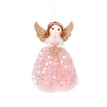 2pcs Christmas Angel Hanging Ornaments, Glitter Fairy Dolls With Wings, 16cm Nordic Style Christmas Tree Decorations, Suitable For Christmas Tree, Home, Window, Fireplace And Holiday Party Decor - Multicolor - View 9