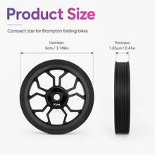 VXM Folding Bicycle Small Cloth Easy-Ride Wheel Bearing Axle Enlarged 80mm Universal Push Wheel - Multicolor - View 2