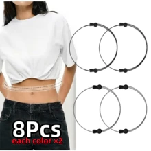 1/2/3/4/6/8 cái đai thắt lưng điều chỉnh eo co giãn cho áo và quần, tùy chỉnh độ dài vừa vặn, phù hợp cho áo sơ mi, áo thun, chân váy, sửa nhanh quần áo, dùng cho hằng ngày và dịp trang trọng, tôn dáng tổng thể - Nhiều màu - Xem 18