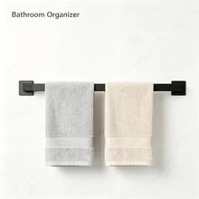 1pc 50cm Towel Bar, No-Drill Towel Rack, Bathroom Towel Bar, Adhesive Wall-Mounted Towel Storage Rack, Toilet Wall-Mounted Shelf, Bathroom Storage And Organization, Hardware Accessories, Cabinet And Storage, Home Goods - Multicolor - View 7