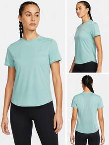 Nike SWIFT DRI-FIT Women's Quick Dry Short Sleeve Running T-Shirt - Green - View 3