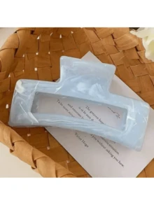 1 Piece Of Spring/Summer ABS Material Bohemian Sweet Blue White Marble Pattern Gradient Square Hair Claw Fresh Forest Style School - Multicolor - View 4