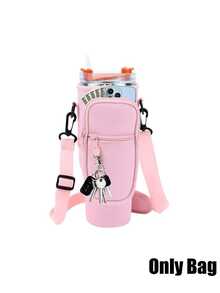 Seka Paul 40oz Glass Water Bottle Sleeve, Neoprene Crossbody Bag With Phone Pocket, Adjustable Shoulder Strap, Suitable For Hiking, Camping, Fitness, Vacation Cruise Essentials, Travel Essentials, Back To School - Multicolor - View 16