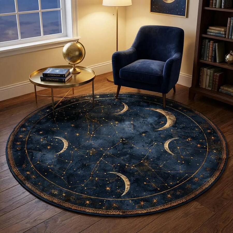 1pc Starry Sky Pattern Floor Mat, Bathroom Mat, Bathroom Rug, Door Mat, Small Rug, Carpet, Floor Mat, Home Decor, Area Rug, Outdoor Mat, Home Decor, Area Carpet, Bedroom Rug, Washable Carpet - Multicolor - View 1