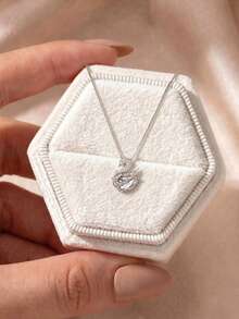 1pc Pure Silver Swan Necklace For Women With Decoration, Fashionable And Suitable For Daily Wear, Ideal Valentine's Day Gift For Girlfriend - Necklace - View 2