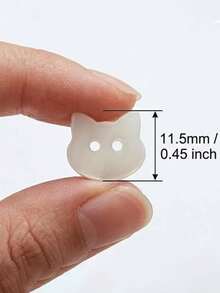 Cute Buttons,Adorable Little White Cat Buttons | Suitable For All Types Of Shirts, Sweaters, And Clothing | Perfect For Crafts, Apparel Decoration, And Sewing Projects - Multicolor - View 8