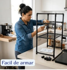 3-Tier Microwave Shelf For Kitchen, Microwave Storage And Organization, Spice And Dish Organizer, Modern Kitchen Decor, Kitchen Storage Rack, Oven Shelf - A - View 4