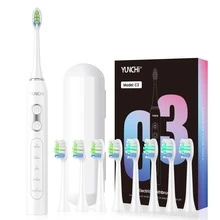 YUNCHI Adult Electric Toothbrush, Soft Bristles Deep Cleaning, 5 Cleaning Modes, 2-Minute Smart Timer With 30-Second Interval Reminder, Type-C Charging, 55-Day Battery Life, 8 Replacement Brush Heads And 1 Travel Storage Case, Suitable For Home And Travel Use - Multicolor - View 14