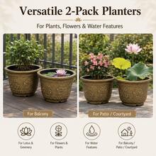 Extra Large Extra Thick Resin Thickened Large Flower Pot For Iron Tree, Fruit Tree, Balcony, Yard, Planting Trees And Growing Lotus - B - View 5