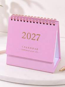 1件 2027年桌曆－緊湊垂直翻頁設計，耐用金屬環裝訂，清晰月度版面，適用於居家辦公或學校組織管理 - 彩色 - 查看 16