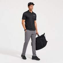 Adidas Men's Summer Sports Quick-Dry Breathable Lightweight Cool Comfortable Polo Shirt With Collar - Black - View 4
