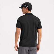 Adidas Men's Summer Sports Quick-Dry Breathable Lightweight Cool Comfortable Polo Shirt With Collar - Black - View 3